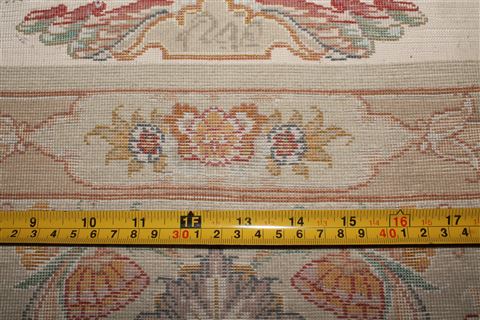 Tabriz White Hand Knotted 411 X 69 Area Rug 400-16604 Image 18