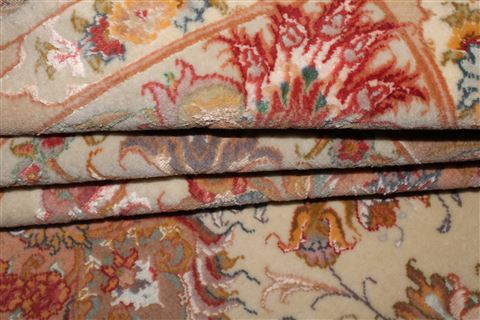Tabriz White Hand Knotted 411 X 69 Area Rug 400-16604 Image 19