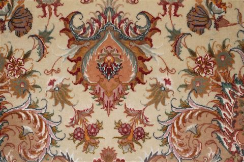 Tabriz White Hand Knotted 411 X 69 Area Rug 400-16604 Image 22