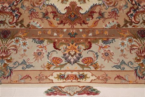 Tabriz White Hand Knotted 411 X 69 Area Rug 400-16604 Image 7