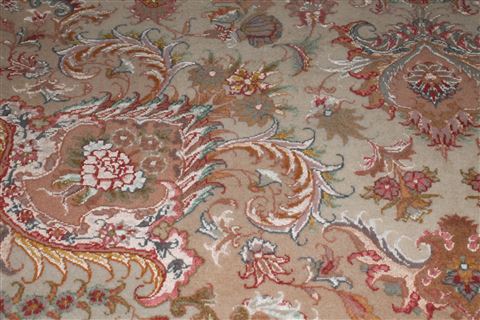 Tabriz White Hand Knotted 411 X 69 Area Rug 400-16604 Image 25