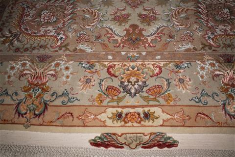 Tabriz White Hand Knotted 411 X 69 Area Rug 400-16604 Image 27