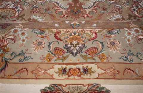 Tabriz White Hand Knotted 411 X 69 Area Rug 400-16604 Image 13