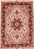 Tabriz Beige Hand Knotted 50 X 70  Area Rug 400-16606 Thumb 0
