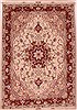Tabriz Beige Hand Knotted 50 X 70 Area Rug 400-16606 Thumb 0