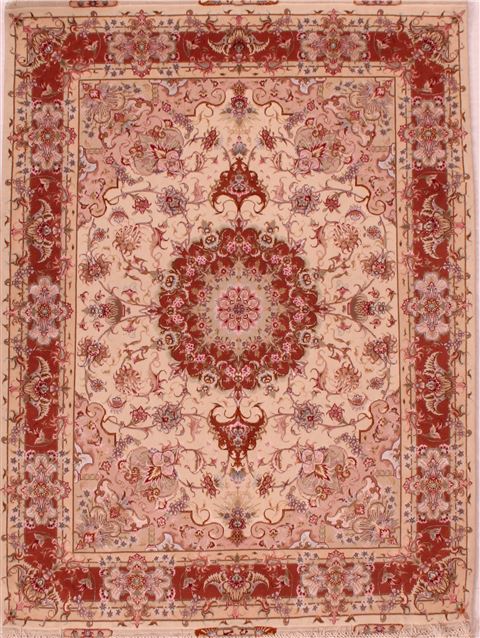 Tabriz White Hand Knotted 50 X 610 Area Rug 400-16607 Image 0