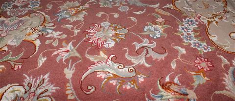 Tabriz Purple Hand Knotted 50 X 70 Area Rug 400-16608 Image 14