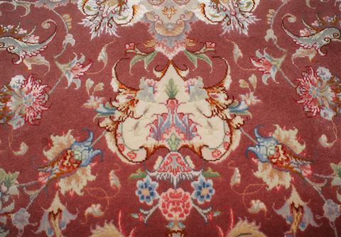 Tabriz Purple Hand Knotted 50 X 70 Area Rug 400-16608 Image 17