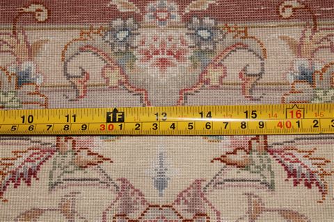 Tabriz Purple Hand Knotted 50 X 70 Area Rug 400-16608 Image 18