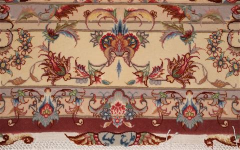 Tabriz Purple Hand Knotted 50 X 70 Area Rug 400-16608 Image 8