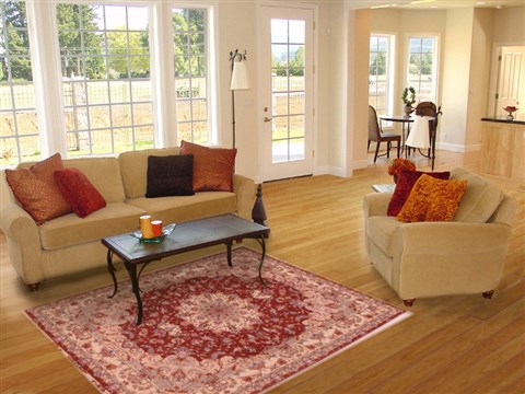 Tabriz Purple Hand Knotted 50 X 70 Area Rug 400-16608 Image 2