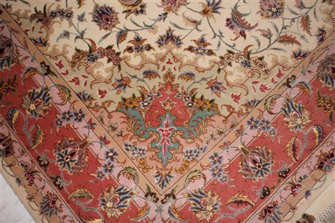 Tabriz White Hand Knotted 50 X 611 Area Rug 400-16609 Image 10