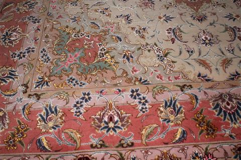 Tabriz White Hand Knotted 50 X 611 Area Rug 400-16609 Image 14