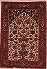 Qum White Hand Knotted 38 X 52  Area Rug 400-16612 Thumb 0