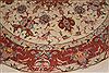 Tabriz Beige Round Hand Knotted 411 X 411  Area Rug 400-16623 Thumb 4