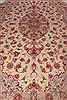 Tabriz White Oval Hand Knotted 65 X 910  Area Rug 400-16625 Thumb 9