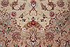Tabriz White Oval Hand Knotted 65 X 910  Area Rug 400-16625 Thumb 3