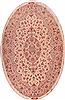 Tabriz White Oval Hand Knotted 65 X 910 Area Rug 400-16625 Thumb 0