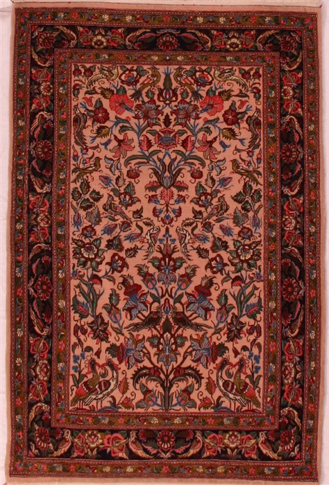 Qum Purple Hand Knotted 35 X 54 Area Rug 400-16632 Image 0