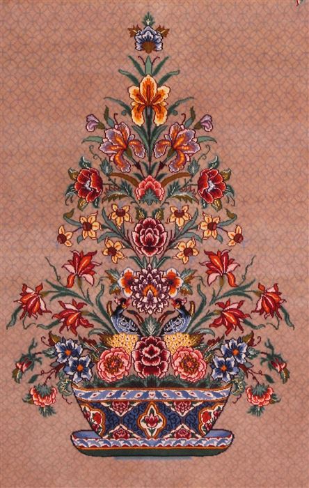 Isfahan Grey Hand Knotted 36 X 58 Area Rug 400-16634 Image 14
