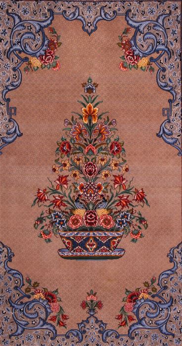 Isfahan Grey Hand Knotted 36 X 58 Area Rug 400-16634 Image 16