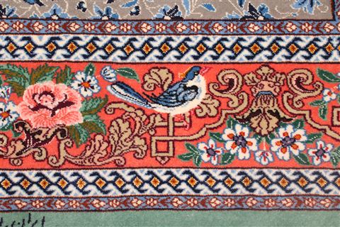 Isfahan Grey Hand Knotted 36 X 58 Area Rug 400-16634 Image 6