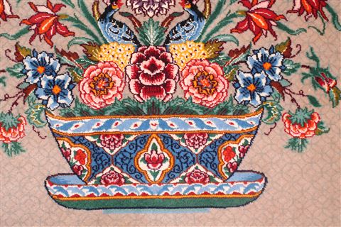 Isfahan Grey Hand Knotted 36 X 58 Area Rug 400-16634 Image 8