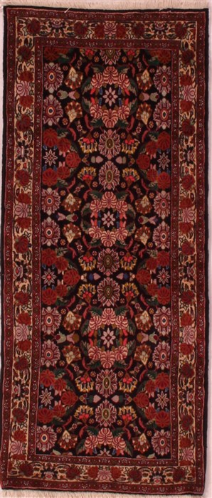 Bidjar Blue Runner Hand Knotted 21 X 51  Area Rug 400-16635 Image 0