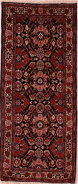 Persian Bidjar Blue Runner 6 ft and Smaller Wool Carpet 16635