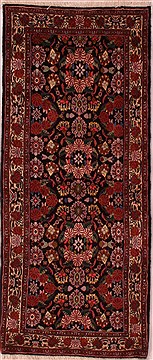 Persian Bidjar Blue Runner 6 ft and Smaller Wool Carpet 16635