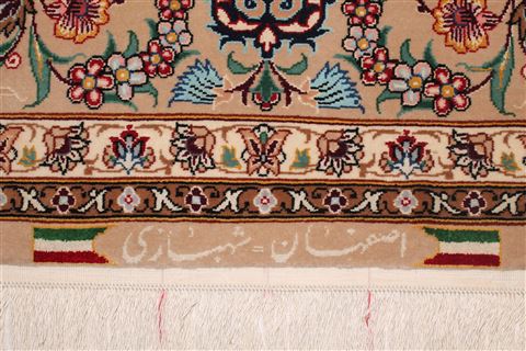 Isfahan White Hand Knotted 43 X 66 Area Rug 400-16640 Image 1