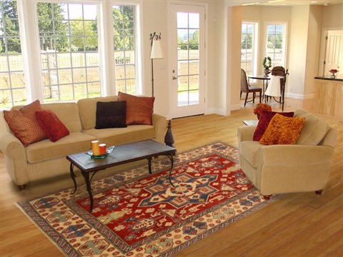 Kazak Red Hand Knotted 610 X 101 Area Rug 250-16658 Image 4