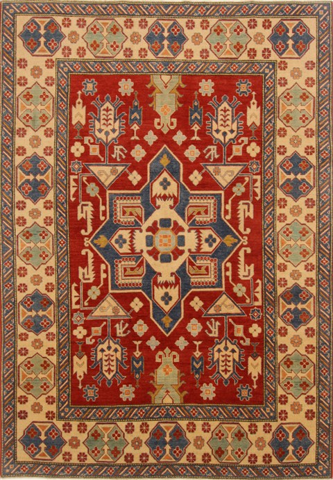 Kazak Red Hand Knotted 610 X 101 Area Rug 250-16658 Image 0