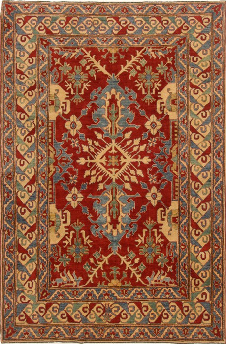 Kazak Red Hand Knotted 64 X 93 Area Rug 250-16663 Image 0