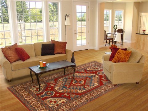 Kazak Red Hand Knotted 77 X 107 Area Rug 100-16667 Image 4