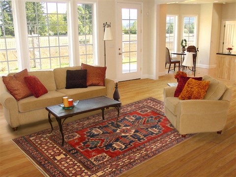 Kazak Red Hand Knotted 79 X 108 Area Rug 250-16670 Image 4