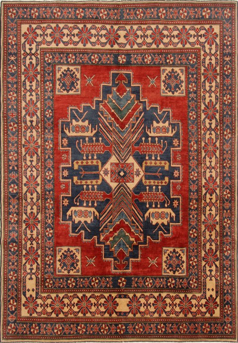 Kazak Red Hand Knotted 79 X 108 Area Rug 250-16670 Image 0