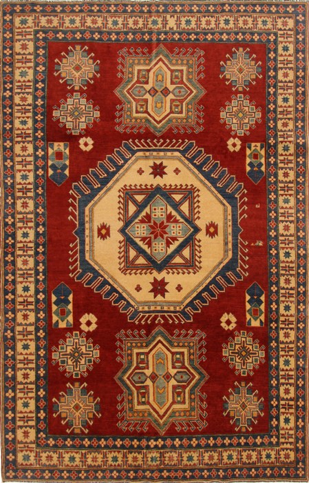 Kazak Red Hand Knotted 71 X 110  Area Rug 250-16672 Image 0