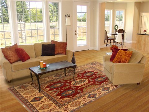 Kazak Beige Hand Knotted 83 X 1010 Area Rug 250-16673 Image 4
