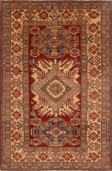 Kazak Red Hand Knotted 69 X 106  Area Rug 251-16679 Image 0