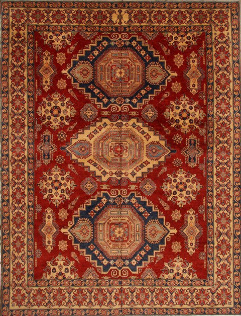 Kazak Red Hand Knotted 120 X 159  Area Rug 250-16684 Image 0