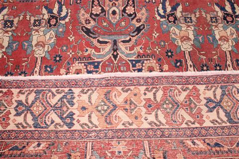 Heriz Red Hand Knotted 75 X 107 Area Rug 400-16686 Image 1