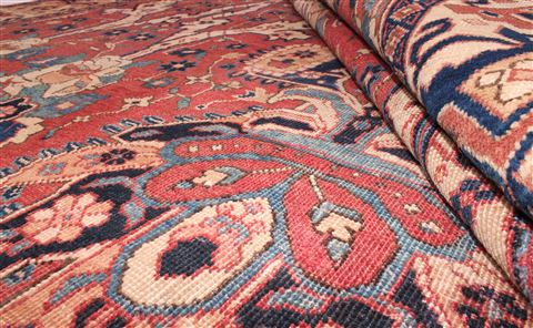 Heriz Red Hand Knotted 75 X 107 Area Rug 400-16686 Image 3