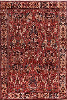Persian Heriz Red Rectangle 7x10 ft Wool Carpet 16686
