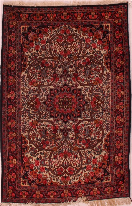Bidjar White Hand Knotted 34 X 59  Area Rug 400-16688 Image 0