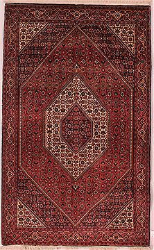 Persian Bidjar Blue Rectangle 4x6 ft Wool Carpet 16689