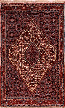 Persian Bidjar White Rectangle 4x6 ft Wool Carpet 16690