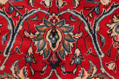 Sarouk Red Hand Knotted 89 X 127 Area Rug 400-16693 Image 14