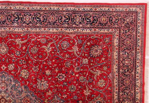 Sarouk Red Hand Knotted 89 X 127 Area Rug 400-16693 Image 1