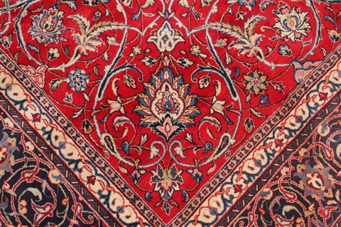 Sarouk Red Hand Knotted 89 X 127 Area Rug 400-16693 Image 9